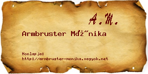 Armbruster Mónika névjegykártya